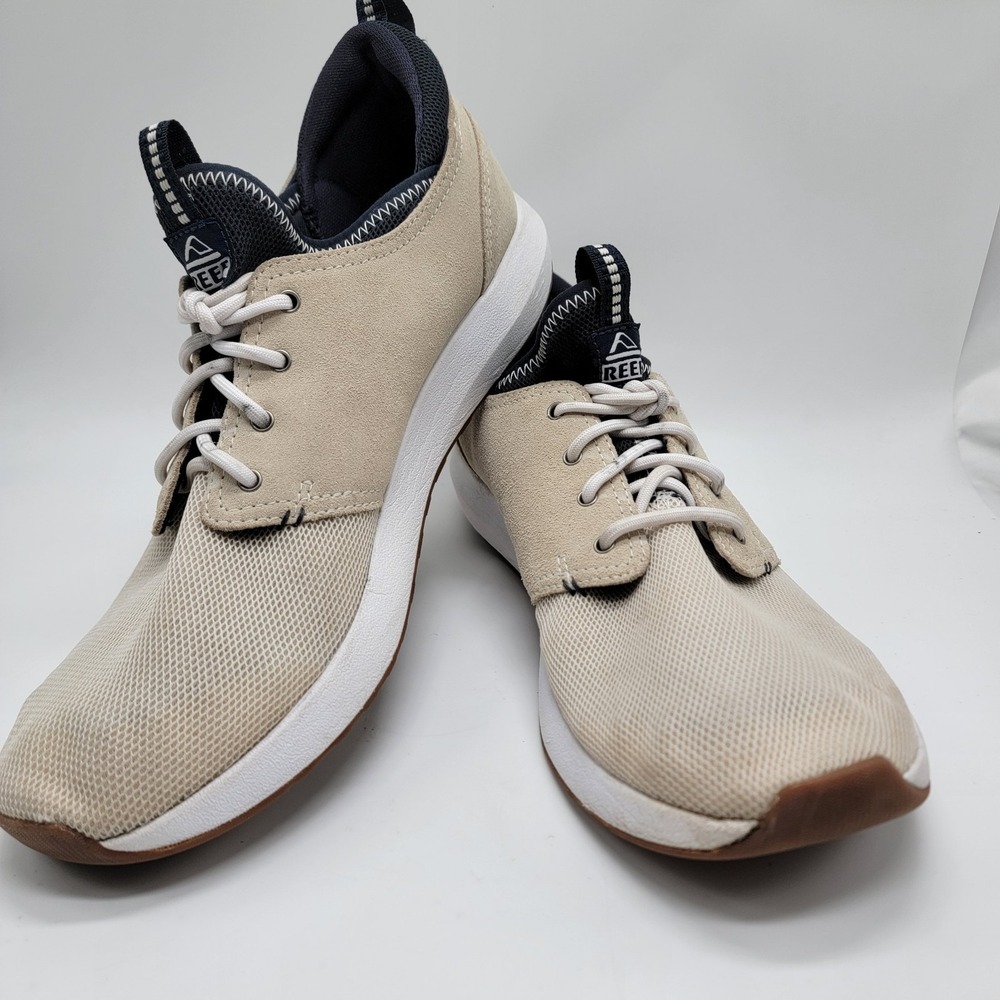 Reef Cruiser Casual Surf Shoes Comfort Men's Size 11 Tan Ivory Navy Sneakers
